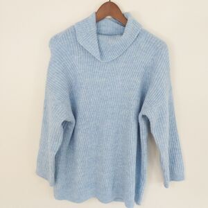 Tally Weijl Cowl Neck Sweater Blue Size Small